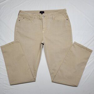 NYDJ Womens Pants Size 12 Legging Chino Lift Tuck Technology Made in USA Beige